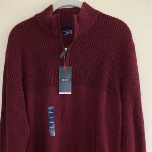 Red quarter zip